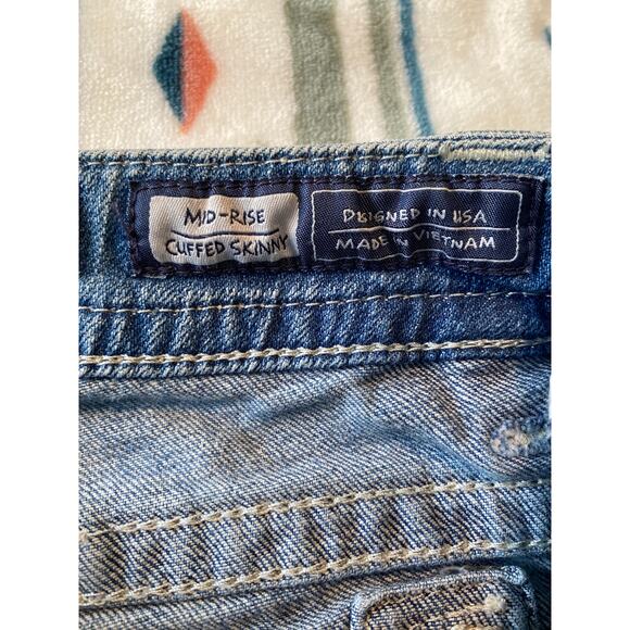 Miss Me Y2K Mid-Rise Cuffed Skinny Jeans Size 25 - Picture 4 of 11